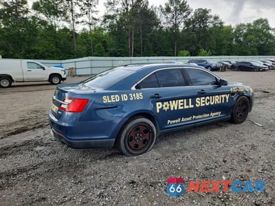 Trzecie zdjęcie samochodu z tyłu: 2013 FORD TAURUS POLICE INTERCEPTOR VIN:1FAHP2M80DG131975 - miniatura