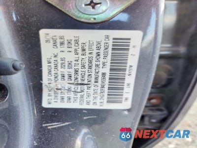Zdjęcie 13 z 13 samochodu: 2014 HONDA CIVIC EX VIN:2HGFB2F84EH556488 - miniatura