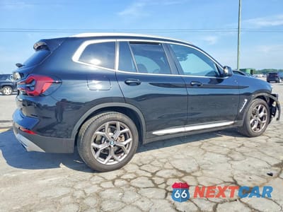 Trzecie zdjęcie samochodu z tyłu: 2022 BMW X3 XDRIVE30I VIN:WBX57DP00NN162304 - miniatura