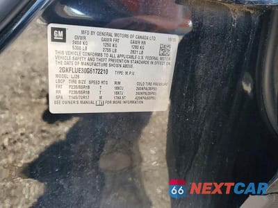 Zdjęcie 12 z 12 samochodu: 2016 GMC TERRAIN SLT VIN:2GKFLUE30G6172210 - miniatura