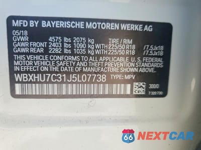 Zdjęcie 13 z 13 samochodu: 2018 BMW X1 SDRIVE28I VIN:WBXHU7C31J5L07738 - miniatura