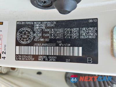 Zdjęcie 13 z 13 samochodu: 2011 TOYOTA 4RUNNER SR5 VIN:JTEBU5JR6B5033223 - miniatura