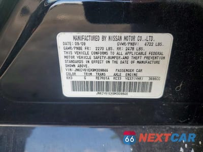 Zdjęcie 12 z 12 samochodu: 2009 INFINITI G37 BASE VIN:JNKCV61EX9M309846 - miniatura