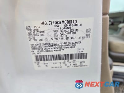 Zdjęcie 13 z 13 samochodu: 2011 FORD ESCAPE XLT VIN:1FMCU0D72BKB92775 - miniatura