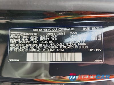 Zdjęcie 13 z 13 samochodu: 2021 VOLVO XC90 T6 MOMENTUM VIN:YV4A221K8M1745683 - miniatura