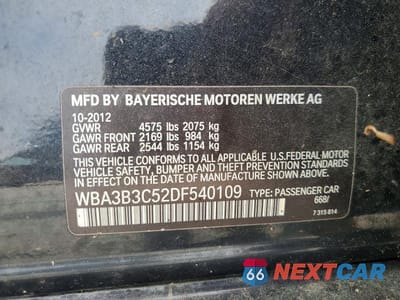 Zdjęcie 13 z 13 samochodu: 2013 BMW 328 XI VIN:WBA3B3C52DF540109 - miniatura