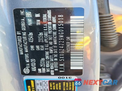 Zdjęcie 13 z 13 samochodu: 2021 KIA K5 LX VIN:5XXG24J29MG015018 - miniatura