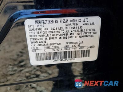 Zdjęcie 13 z 13 samochodu: 2011 INFINITI G37 SEDAN X VIN:JN1CV6AR4BM352270 - miniatura