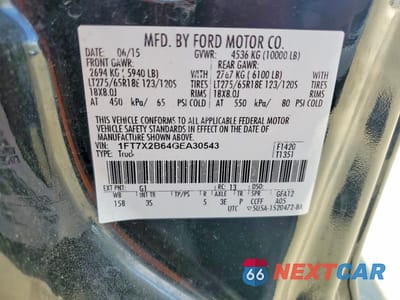 Zdjęcie 13 z 13 samochodu: 2016 FORD F250 SUPER DUTY VIN:1FT7X2B64GEA30543 - miniatura