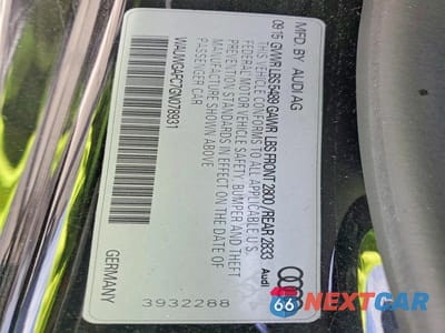 Zdjęcie 13 z 13 samochodu: 2016 AUDI A7 PREMIUM PLUS VIN:WAUWGAFC7GN078931 - miniatura