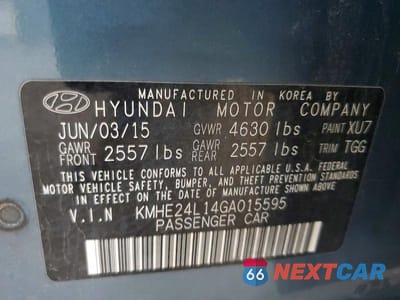 Zdjęcie 12 z 12 samochodu: 2016 HYUNDAI SONATA HYBRID SE VIN:KMHE24L14GA015595 - miniatura