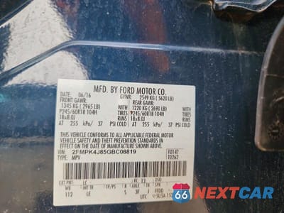 Zdjęcie 13 z 13 samochodu: 2016 FORD EDGE SEL VIN:2FMPK4J85GBC08819 - miniatura