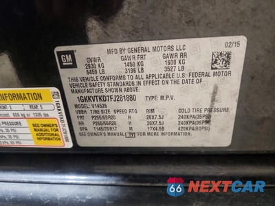 Zdjęcie 13 z 13 samochodu: 2015 GMC ACADIA DENALI VIN:1GKKVTKD7FJ281880 - miniatura