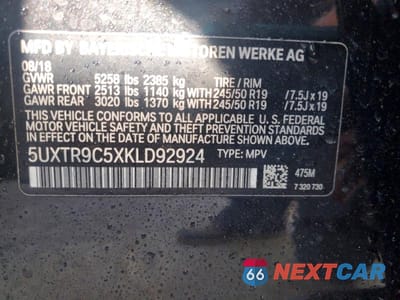 Zdjęcie 13 z 13 samochodu: 2019 BMW X3 XDRIVE30I VIN:5UXTR9C5XKLD92924 - miniatura