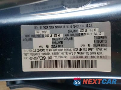 Zdjęcie 13 z 13 samochodu: 2016 MAZDA 3 SPORT VIN:3MZBM1K70GM241140 - miniatura