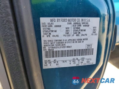 Zdjęcie 12 z 12 samochodu: 2001 FORD F250 SUPER DUTY VIN:1FTNX21L51ED18061 - miniatura