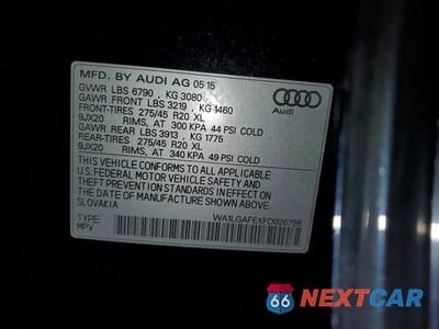 Zdjęcie 13 z 13 samochodu: 2015 AUDI Q7 PREMIUM PLUS VIN:WA1LGAFEXFD026795 - miniatura