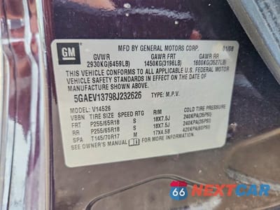 Zdjęcie 13 z 13 samochodu: 2008 BUICK ENCLAVE CX VIN:5GAEV13798J232626 - miniatura
