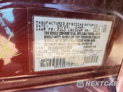 Zdjęcie 12 z 12 samochodu: 2024 NISSAN SENTRA SV VIN:3N1AB8CVXRY216500 - miniatura