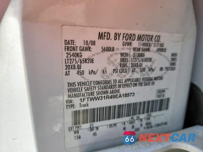 Zdjęcie 13 z 13 samochodu: 2009 FORD F350 SUPER DUTY VIN:1FTWW31R49EA18573 - miniatura