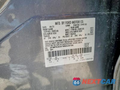 Zdjęcie 12 z 12 samochodu: 2021 FORD EDGE SE VIN:2FMPK4G97MBA28186 - miniatura