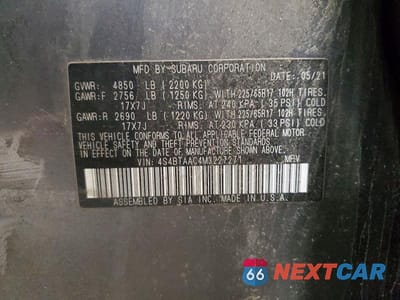 Zdjęcie 13 z 13 samochodu: 2021 SUBARU OUTBACK VIN:4S4BTAAC4M3227271 - miniatura