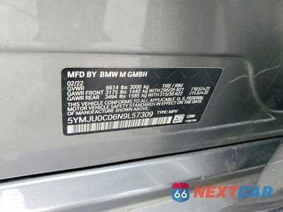 Zdjęcie 13 z 13 samochodu: 2022 BMW X5 M VIN:5YMJU0C06N9L57309 - miniatura