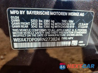 Zdjęcie 13 z 13 samochodu: 2024 BMW X3 SDRIVE30I VIN:WBX47DP09RN273824 - miniatura