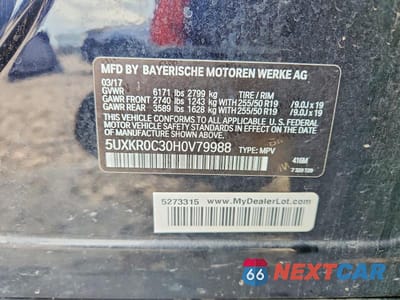 Zdjęcie 13 z 13 samochodu: 2017 BMW X5 XDRIVE35I VIN:5UXKR0C30H0V79988 - miniatura