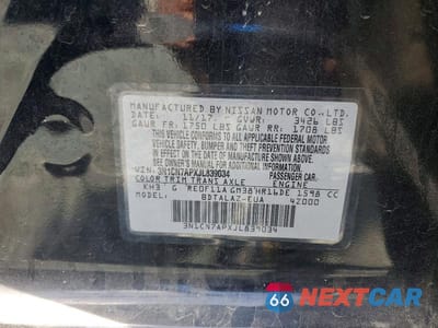 Zdjęcie 12 z 12 samochodu: 2018 NISSAN VERSA S PLUS VIN:3N1CN7APXJL839034 - miniatura