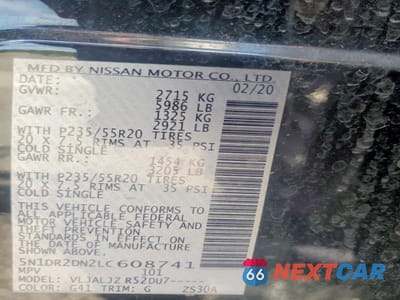 Zdjęcie 12 z 12 samochodu: 2020 NISSAN PATHFINDER PLATINUM VIN:5N1DR2DN2LC608741 - miniatura