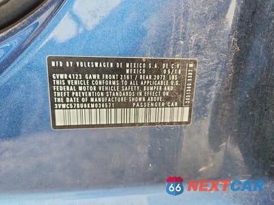 Zdjęcie 12 z 12 samochodu: 2019 VOLKSWAGEN JETTA S VIN:3VWC57BU6KM036571 - miniatura