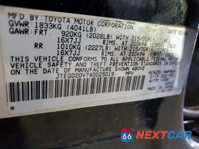 Zdjęcie 13 z 13 samochodu: 2004 TOYOTA RAV4 BASE VIN:JTEGD20V740025019 - miniatura