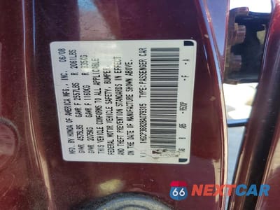 Zdjęcie 12 z 12 samochodu: 2008 HONDA ACCORD EXL VIN:1HGCP36828A079315 - miniatura