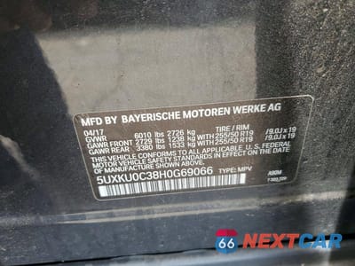 Zdjęcie 12 z 12 samochodu: 2017 BMW X6 SDRIVE35I VIN:5UXKU0C38H0G69066 - miniatura