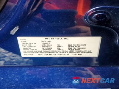 Zdjęcie 14 z 14 samochodu: 2023 TESLA MODEL Y VIN:7SAYGDEE1PA125322 - miniatura