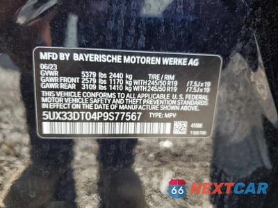 Zdjęcie 13 z 13 samochodu: 2023 BMW X4 XDRIVE30I VIN:5UX33DT04P9S77567 - miniatura