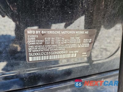 Zdjęcie 12 z 12 samochodu: 2016 BMW X6 XDRIVE35I VIN:5UXKU2C51G0N80643 - miniatura