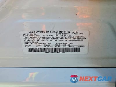 Zdjęcie 12 z 12 samochodu: 2015 INFINITI Q40 BASE VIN:JN1CV6AP5FM501225 - miniatura