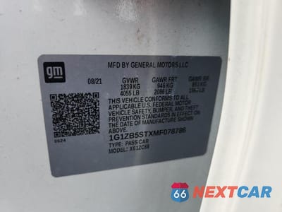 Zdjęcie 12 z 12 samochodu: 2021 CHEVROLET MALIBU LS VIN:1G1ZB5STXMF078786 - miniatura