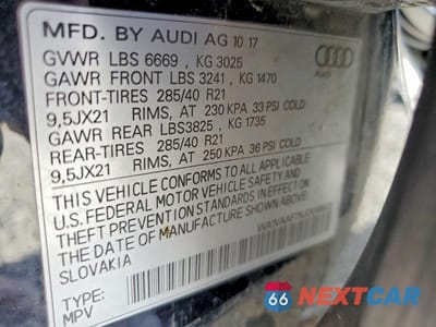 Zdjęcie 13 z 13 samochodu: 2018 AUDI Q7 PRESTIGE VIN:WA1VAAF75JD019502 - miniatura