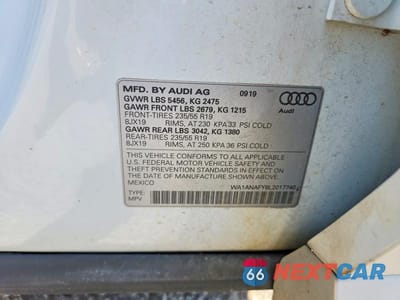 Zdjęcie 13 z 13 samochodu: 2020 AUDI Q5 PREMIUM VIN:WA1ANAFY8L2017740 - miniatura