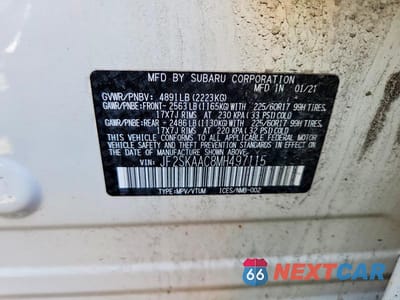 Zdjęcie 13 z 13 samochodu: 2021 SUBARU FORESTER VIN:JF2SKAAC8MH497115 - miniatura