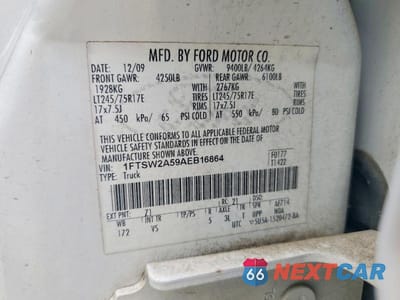 Zdjęcie 12 z 12 samochodu: 2010 FORD F250 SUPER DUTY VIN:1FTSW2A59AEB16864 - miniatura