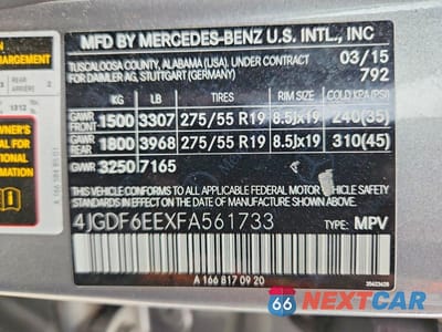 Zdjęcie 13 z 13 samochodu: 2015 MERCEDES-BENZ GL 450 4MATIC VIN:4JGDF6EEXFA561733 - miniatura