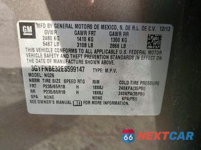Zdjęcie 13 z 13 samochodu: 2014 CADILLAC SRX LUXURY COLLECTION VIN:3GYFNBE32ES599147 - miniatura