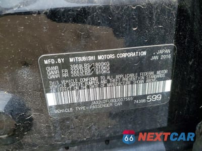 Zdjęcie 12 z 12 samochodu: 2016 MITSUBISHI LANCER ES VIN:JA32U2FU9GU007565 - miniatura