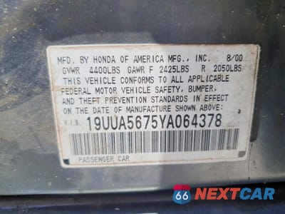 Zdjęcie 13 z 13 samochodu: 2000 ACURA 3.2TL VIN:19UUA5675YA064378 - miniatura