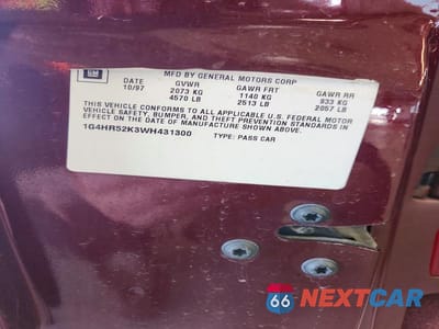 Zdjęcie 13 z 13 samochodu: 1998 BUICK LESABRE LIMITED VIN:1G4HR52K3WH431300 - miniatura