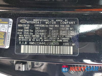 Zdjęcie 13 z 13 samochodu: 2020 HYUNDAI TUCSON SE VIN:KM8J23A44LU184269 - miniatura